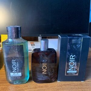 Bath & Body Works Noir Cologne For Men and Hair+Body Wash Set.